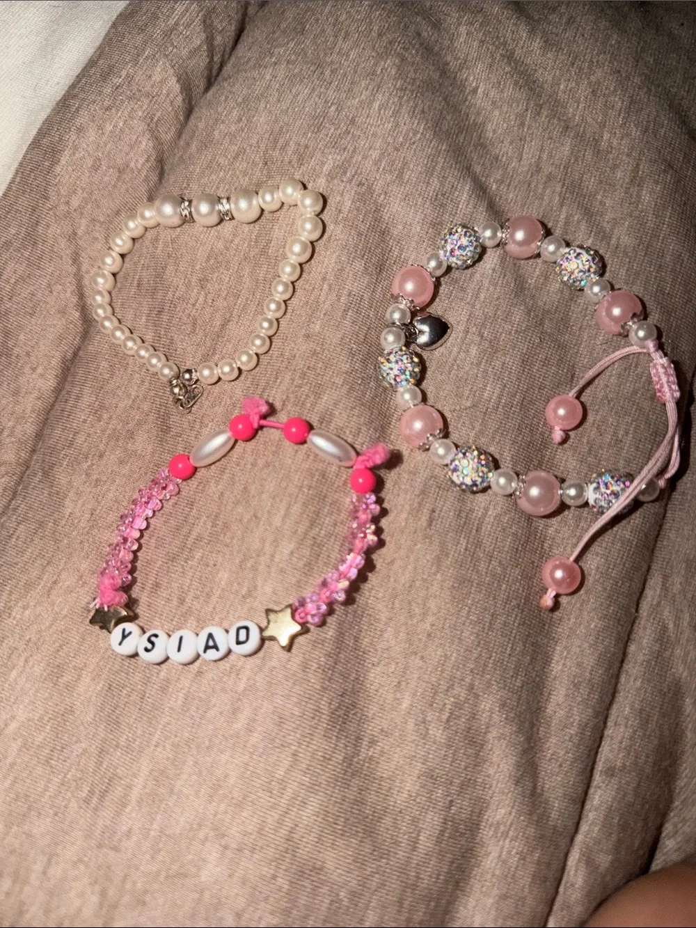 Target Pink Pearl and Beaded Kids Bracelet Set